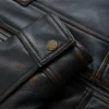Colorblock Leather Jacket