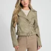 Concetta Washed Biker Jacket