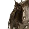 Cracked Leather Shoulder Bag