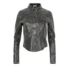 Crackle Leather Jacket