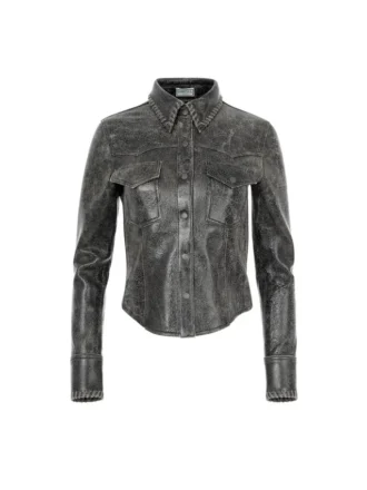 Crackle Leather Jacket