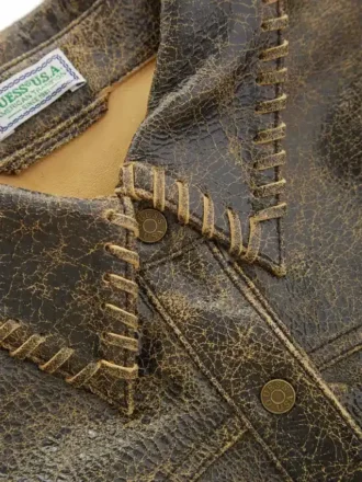 Crackle Leather Jacket