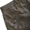 Crackle Leather Shorts