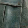 Crackled Leather Cargo Pants