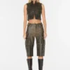 Crackled Leather Top