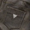 Crackled Leather Cargo Pants