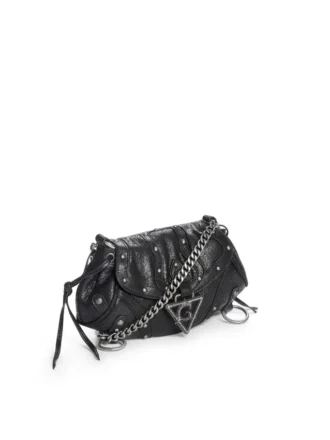 Crackled Leather Mini Fashion Bag