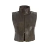 Crackled Leather Top