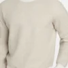 Crewneck Scuba Wool-Blend Melange Sweater