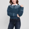 Crop Wool-Blend Cardigan