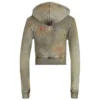 Crystal-Embellished Terry Hoodie