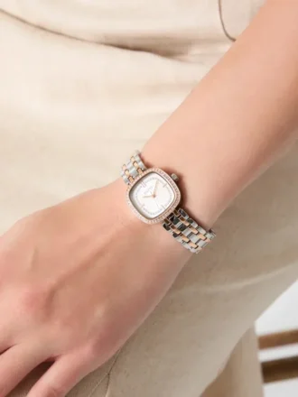 Crystal Recycled Steel Analogue Watch