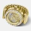 Crystal Stainless Steel Analogue Ring 18 Mm