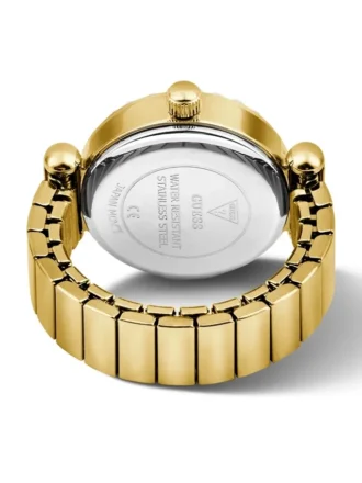 Crystal Stainless Steel Analogue Ring 18 Mm