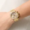 Crystal Stainless Steel Multi-Function Watch