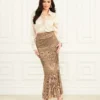 Crystals Embroidered Skirt