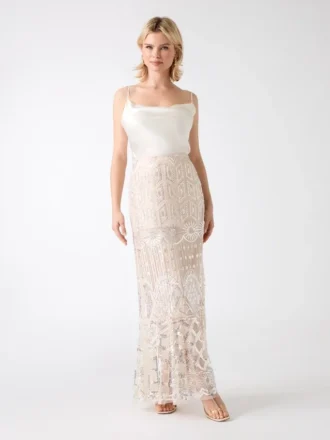 Crystals Embroidered Skirt