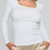 Cutout Ribbed Top