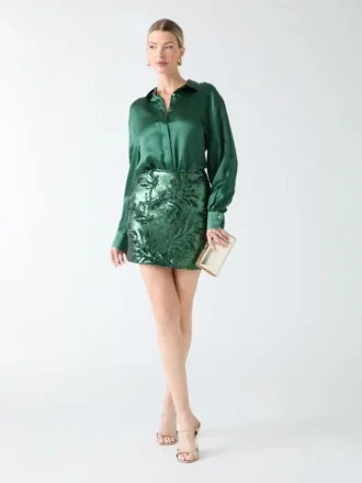 Daisy Sequin Mini Skirt