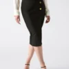 Dalia Buttons Midi Skirt
