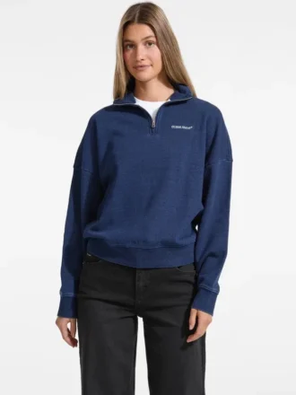 Dark Indigo Half-Zip Sweatshirt