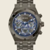 Dark Silver-Tone Multifunction Watch