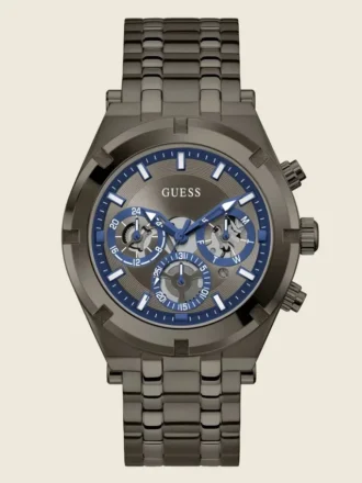 Dark Silver-Tone Multifunction Watch