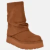 Deinna Fold-Over Suede Booties