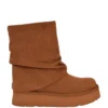 Deinna Fold-Over Suede Booties