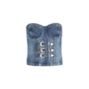 Denim Buckle Bustier