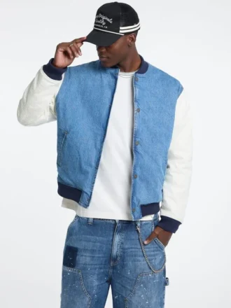 Denim Letterman Jacket