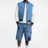 Denim Letterman Jacket