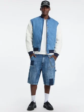 Denim Letterman Jacket