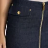 Denim Midi Pencil Skirt