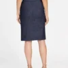 Denim Midi Pencil Skirt