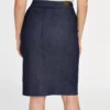 Denim Midi Pencil Skirt