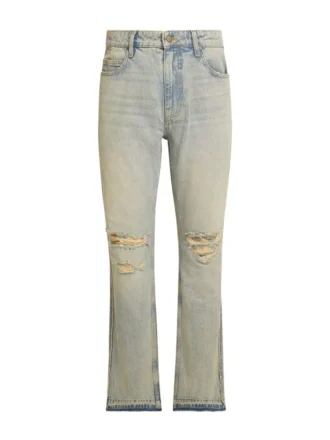 Distressed Denim Flare Pant