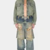 Distressed Denim Shirt Jacket