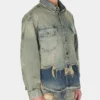 Distressed Denim Shirt Jacket
