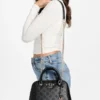 Dita Debossed Peony Dome Satchel