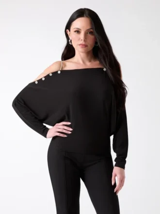 Eco Adri Off-The-Shoulder Crystal Top