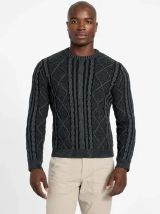 Eco Adrian Crewneck Cable-Knit Sweater