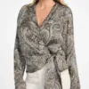 Eco Alanis Printed Wrap Blouse