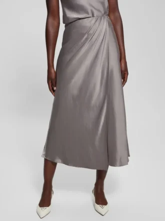 Eco Anastasia Midi Satin Skirt