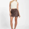 Eco Camryn Faux-Suede Mini Skirt