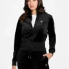 Eco Couture Full-Zip Velvet Sweatshirt