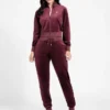 Eco Couture Full-Zip Velvet Sweatshirt