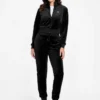 Eco Couture Full-Zip Velvet Sweatshirt