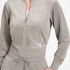 Eco Couture Full-Zip Velvet Sweatshirt