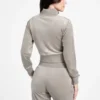 Eco Couture Full-Zip Velvet Sweatshirt